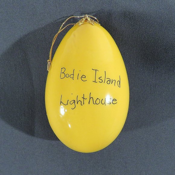 Set of Four (4) Hand Painted NC Lighthouse Ornaments Egg Shells Christmas - Picture 9 of 10